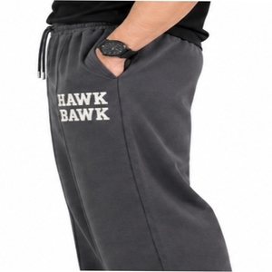 Custom Men <b>Elastic</b> <b>Waist</b> <b>Trousers</b> Casual Drawstring Sweatpants With Letter Print Right Leg Side Pockets And Relaxed Fit - Product Image 6