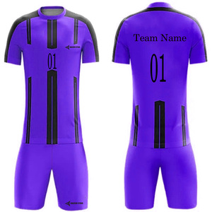 Daizen Star Custom Men's Soccer Jersey Set Yellow Black Striped Sublimated Moisture Wicking Quick Dry Polyester Short Sleeve - Product Image 3