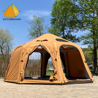 Tente dôme en tissu de coton personnalisable, couleur kaki, 3-4 personnes, idéale pour les activités familiales en plein air comme le camping, directement de l'usine.