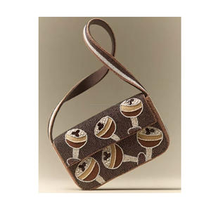 Indian Fashion Style Handmade Beaded Designer Clutch <b>Messenger</b> <b>Bag</b> <b>Women</b> Elegant Boho Evening Shopping Party Shoulder Sling <b>Bag</b> - Product Image 5