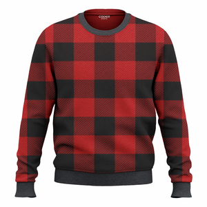 Women's Oversized <b>Christmas</b> <b>Sweatshirt</b> With Plaid Trees Print O-Neck Long Sleeve Winter Top Wholesale <b>Sweatshirts</b> - Product Image 4