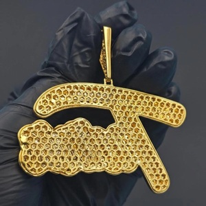 Hip Hop Luxury Moissanite 100% Pure 925 <b>Silver</b> <b>Charm</b> Pendant Statement Jewelry Bling Fashion Accessory Unisex Everyday Wear - Product Image 5