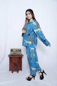 Pijama de algodón para mujer, camisón de verano para la playa, camisón de algodón suave estampado, camisón con botones, camisa de pijama estampada - Product Image 6