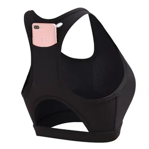 High Quality Fitness Custom Logo Cross Back Yoga Crop Top Ladies High Impact Backless Gym sport bra women - Product Image 2