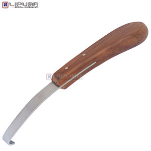 Cuchillo de Pezuña de Doble Punta LIPUMA para Cuidado Equino, Mango de Madera, Hoja de Acero Inoxidable Ultra Afilada, Recortador de Pezuñas para Caballos y Ganado - Product Image 5