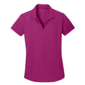 เสื้อกอล์ฟผู้หญิงผ้าฝ้ายถัก 100% ราคาส่งถูก รับผลิตแบบ OEM พิมพ์หรือปักโลโก้ตามสั่ง - Product Image 5