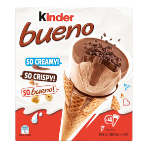 ไอศกรีมไวท์บูเอโน คินเดอร์ (4x92มล.)x8 นำเข้า พรีเมียม เฮเซลนัท ไวท์ช็อกโกแลต ขนมหวานแช่แข็ง แพ็คครอบครัว ขายดี - Product Image 1