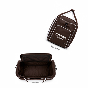 Sac de voyage pour ordinateur portable en polyester imperméable pour homme, grand format, avec fermeture éclair, motif lettres, logo personnalisé imprimé en PU noir, nouveau design, vente chaude - Product Image 4