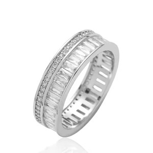 Trendy Hip Hop Moissanite Diamond Eternity Band <b>Ring</b> Bold Fashion Statement Jewelry Wedding Gift <b>for</b> <b>Men</b> and Women - Product Image 4