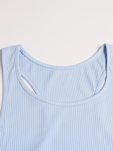 เสื้อกล้ามผู้ชายแขนกุดคอกลมผ้าฝ้ายระบายอากาศวัสดุน้ำหนักเบา - Product Image 5