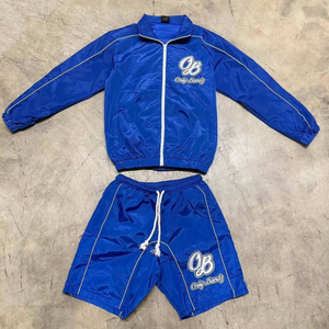 Ensemble short et veste coupe-vent imperméable en nylon léger et respirant pour homme, idéal pour le sport et les activités de plein air printemps-été - Product Image 6