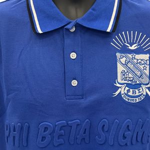 Phi Beta Sigma Premium Embossed <b>Polo</b> <b>Shirt</b> for Men Comfortable Fit High Quality Greek <b>Fraternity</b> Apparel Casual Wear - Product Image 2