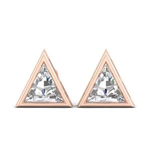 Pendientes de tuerca REYES de lujo en oro sólido de 14K con diamantes cultivados en laboratorio para mujer, diseño personalizado, accesorios de joyería para mujer - Product Image 2