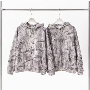 Sudadera con Capucha Personalizada con Estampado de Camuflaje para Hombre, Sudadera con Capucha Estilo Urbano, Sudadera Holgada Informal, 100% Algodón, Sudadera con Estampado Gráfico, Logotipo OEM - Product Image 3