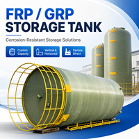 Réservoir en fibre de verre anti-âge personnalisé pour projet industriel, réservoir de stockage FRP pour fluides corrosifs, montage au sol