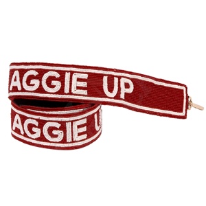 Correas de Alta Calidad para Bolsos de Eventos Deportivos, Tamaños y Logotipo Personalizados, Estilo Aggie Up, Correas Hechas a Mano con Cuentas, Perfectas para Chicas Universitarias, Bolsos Transparentes - Product Image 1