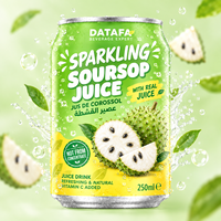 Datafa Sparkling Appelsap 250ml 30% Niet uit concentraat, met toegevoegde vitamine C, versgeperst, blikje, Vietnam, gratis sample