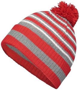Bonnet d'hiver tricoté personnalisé en gros avec pompon, à revers rayé, chaud en acrylique, unisexe, pour le ski et les activités de plein air - Product Image 4
