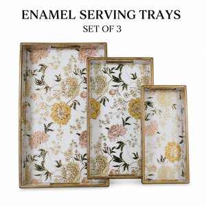 ชุดถาดวางกาแฟลายดอกไม้, ถาดตกแต่งลายพฤกษศาสตร์ - Product Image 2