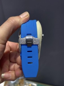 Reloj Cronógrafo Iced Out con Moissanita, Acero Inoxidable, Mecánico, Esfera Analógica, Correa de 20mm, Cierre de Pulsera, Lujo, Estilo Hip Hop - Product Image 4