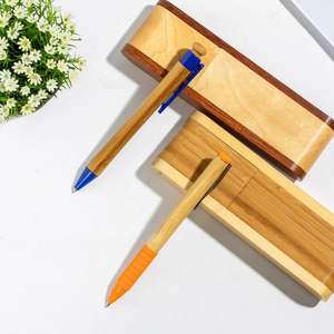 Luxury Wood Pen box natural Color Customised Logo For Business Gift with Signature Pen <b>Stationary</b> <b>Set</b> At Competitive price - Product Image 1