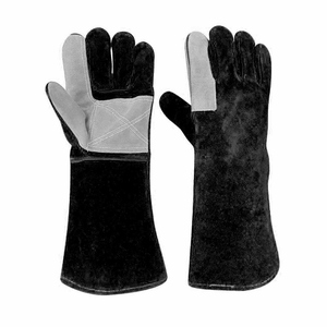Gants de soudage en cuir de vachette pleine fleur résistants à la chaleur et aux étincelles, robustes pour la lutte contre les incendies, la construction et le barbecue - Product Image 6