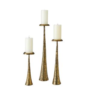 Juego de Portavelas Tipo Huracán Royal Touch, 3 Piezas, Metal Plateado, Hecho a Mano, Elegante y Tranquilo, para Decoración Navideña del Hogar, Forma Cilíndrica - Product Image 1