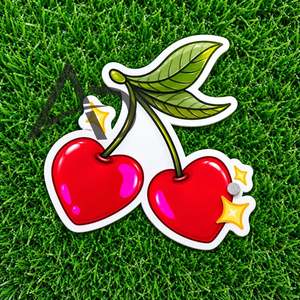 Porta Pestañas Acrílico con Diseño de Cereza y Corazón, con Imanes, Impresión de Logotipo Personalizado, Diseño Brillante de Cereza - Product Image 1