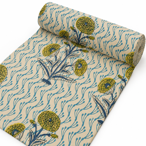 Tela Floral 100% Algodón con Estampado a Mano para Ropa de Cama, Fundas de Edredón y Diseños Personalizados - Product Image 5