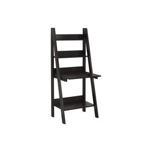 Scrivania Moderna Contemporanea per Ufficio Domestico con Ripiani Portaoggetti, 61 Pollici di Altezza, Laminato Marrone per Lavoro con Laptop - Product Image 2