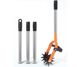 Cultivateur rotatif <span class=keywords><strong>VODA</strong></span> VRC-01C DIY, outil de jardinage en acier inoxydable, poignée longue en caoutchouc réglable, ergonomique, motoculteur manuel - Product Image 5