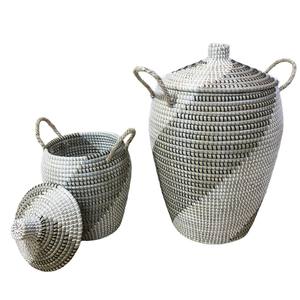 Panier de rangement tissé à la main, panier organisateur naturel pour la décoration de la maison, fournisseur en gros du Vietnam - Product Image 3