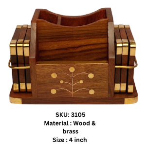 Juego de Posavasos Modernos de Madera Hechos a Mano con Grosor Personalizado y Soporte, Manteles Redondos para Mesa para el Hogar, Cafetería, Fiestas - Product Image 3
