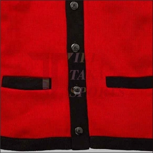 Cardigan en tricot polaire pour homme Tiki Taka Sports, col en V, laine/nylon, décoration en dentelle, motif patchwork, manches longues, bouton unique - Product Image 6