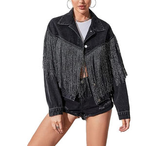 Meilleur Fournisseur de Vêtements : Veste Courte en Jean Tricotée pour Femme, Style Vintage Automne, Respirante et Écologique - Product Image 1