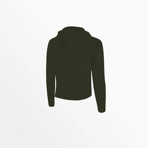 Sudadera con Capucha para Mujer, 100% Algodón, Color Sólido, Tejida, Manga Larga, Corte Regular, para Otoño, con Bordado Frontal - Product Image 3