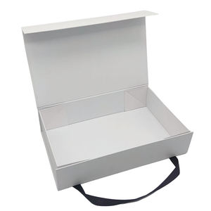 Custom Logo Pink Magnetic Folding Gift <b>Box</b> with Handle for Wigs - Product Image 1