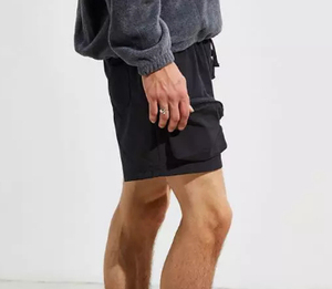 2026 Wholesale Trending Streetwear Double <b>Layer</b> Cargo Style Shorts Men Custom Solid Colors Design <b>Mid</b> Waist Shorts For Unisex - Product Image 5