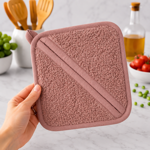 Fournisseur indien de protège-plats en coton éponge pour cuisine, les plus vendus, séchage rapide, 100% coton, protège-plats unis à prix de marché compétitif - Product Image 1