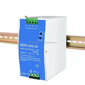 NDR-240 240W AC 100-240V à DC 5V 12V 24V 48V Din Rail alimentation à découpage SMPS MDR-60-5 MDR-60-12 MDR-60-48 MDR-60-24