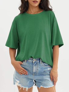 T-shirt imprimé en relief pour femme, confortable pour le quotidien, style streetwear tendance, doux et respirant - Product Image 6