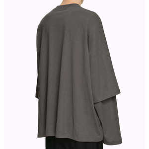 T-shirt cargo multi-poches à manches longues pour homme, coupe oversize, style techwear streetwear, en coton épais, hip hop, utilitaire - Product Image 6