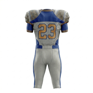 Uniforme de football américain de qualité supérieure, réfléchissant, respirant, design extérieur personnalisé, 25 ensembles MOQ, 100% polyester, sur mesure - Product Image 5