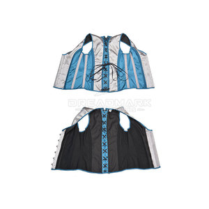 เสื้อกั๊กคอร์เซ็ททรงเข้ารูปสำหรับผู้ชายไซส์ใหญ่ ผลิตจากวัสดุหนัง ระบายอากาศได้ดี แห้งเร็ว แบบไม่มีแขน สั่งทำได้ - Product Image 5