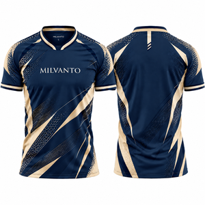 Uniforme de Fútbol Personalizado Azul Marino para Hombre y Mujer, Camiseta de Fútbol Sublimada para Equipos, Jugadores y Clubes, Fabricante de Ropa Deportiva - Product Image 1