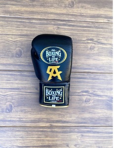 Wholesale No Boxing No Life Canelo Black Real Cowhide Leather Boxing Gloves Mexican Style Lace-Up Hand Grips Moisture Wicking - Product Image 6