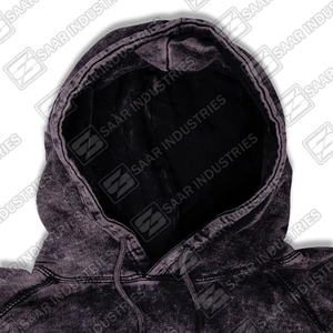 Sudadera con Capucha Negra Vintage para Hombre, Estilo Lavado Ácido, Moda Urbana, Suave y Cómoda - Product Image 4
