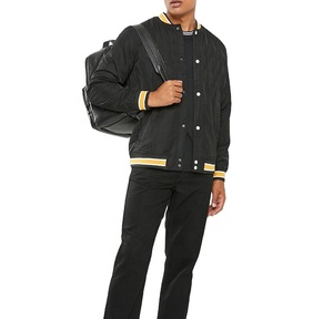 Chaqueta Universitaria de Invierno de Poliéster Satinado de Alta Calidad 100% para Hombre, Chaqueta Universitaria de Color Sólido, Chaqueta Universitaria de Béisbol para Hombre - Product Image 3