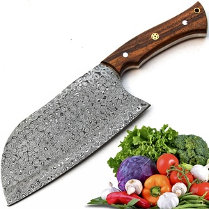 Cuchillo de Cocina JEXMOO OEM Hecho a Mano de Acero de Damasco de Grado Industrial, Cuchillo Multifuncional con Patrón de Gota de Lluvia, Funda de Cuero - Product Image 6