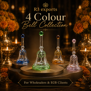 Cloche en verre pour cadeau - Motif géométrique Om - 100% fait main - Décoration de table légère pour la maison - Pour Diwali R3B01 - Product Image 1